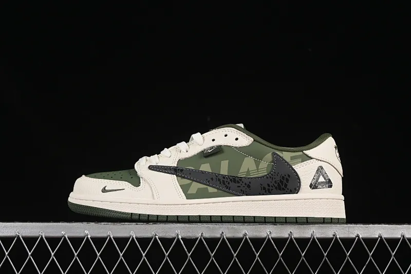 All categories Air Jordan Jordan series basketball shoes Air Jordan 1 Low High-end customized low-top sneakers Travis Scott x Fragment Design x Air Jordan 1 Low OG SP AJ1 PALACE joint beige black hook low-top cultural casual sneakers XS2024-030